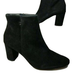 Paul Green women ankle Boots booties Black Suede